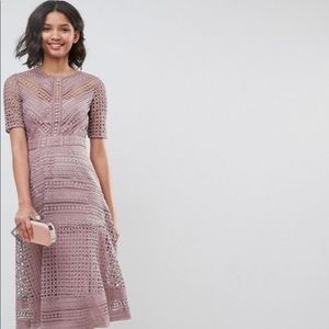 ASOS Premium Occasion Lace Midi Dress
